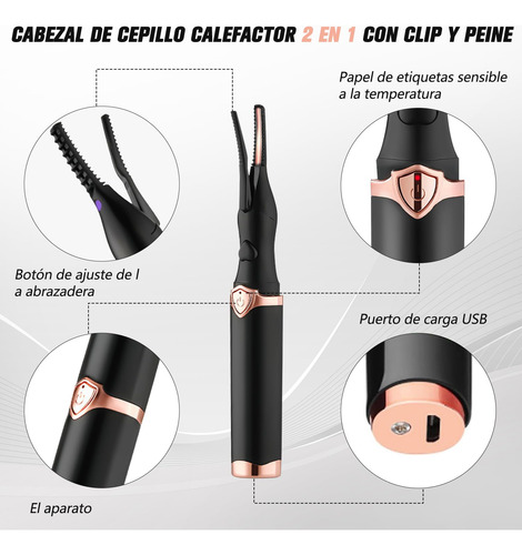 Rizador De Pestañas Eléctrico , Heated Eyelash Curler Con
