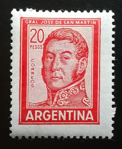 Argentina Sello Gj 1310 S Martín 20p Tipog Ff 67 Mint L11711