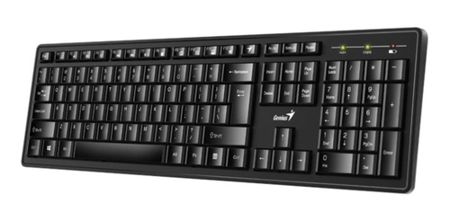 Imagen 3 de 3 de Kit de teclado y mouse inalámbrico Genius KM-8200 Inglés US de color negro