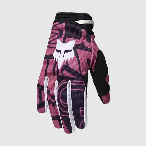 Guantes Moto Niña 180 Race Spec Rosa Fox Talla L