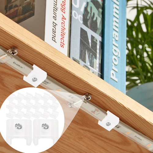 A Soporte Led De Silicona Con Clips Led, 100 Unidades