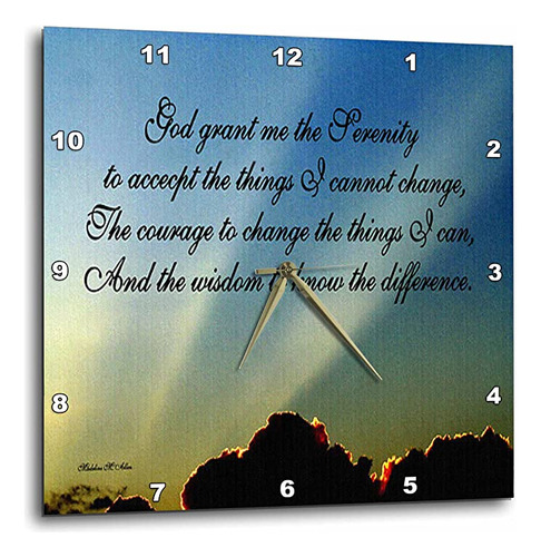 3drose Dpp__2 The Serenity - Reloj De Pared, 13.0 X 13.0 i.