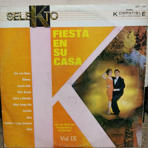 Disco Lp Fiesta En Su Casa- Vol.9,cc
