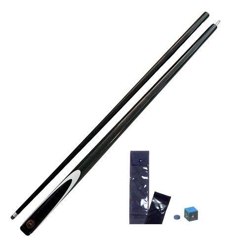 Taco Sinuca De Rosca Titanium Profissional Buffalo C/ Maleta Cor Grafite Peso 530 G