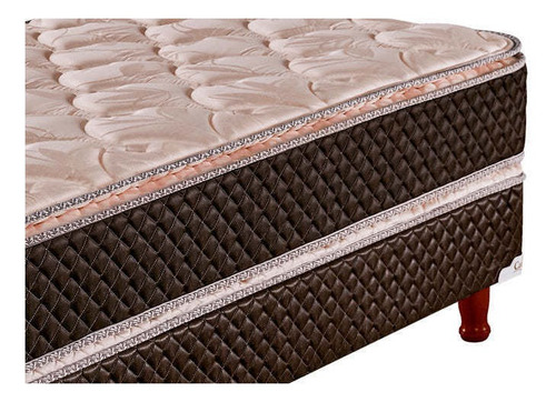 Imagen 3 de 3 de Sommier Cannon Espuma Exclusive Pillow Top 1 1/2 plaza de 190cmx100cm marrón y beige