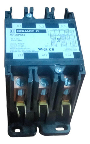 Contactor Square D 3 Polos 50 Amp Bobina 110v 50/60 Hz