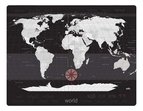 Mousepad Grande Personalizado Profissional Deskpad 80x50 Cm Cor Mapa Mundi Desenho impresso Mapa do Mundo