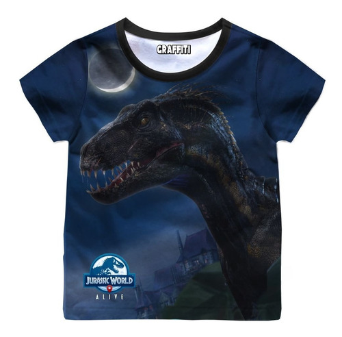 Playera Niño Dinosaurios Indo-raptor  Jurassic Park Spandex