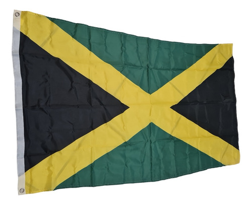 Bandera De Jamaica Con Ojales De Latón Importada 155cmx89cm