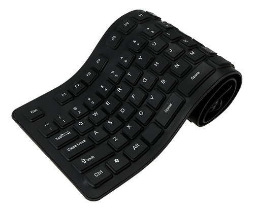 108 Teclas Usb De Silicona Flexible Plegable Teclado Imperme