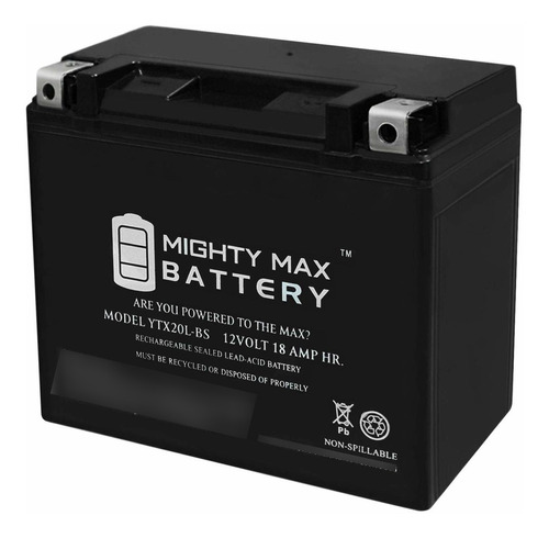 Bateria Mighty Max Ytx20l-bs Repuesto Para Polaris 800