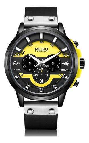 Megir 2080 Moda Quartzo Esportes Homens Relógio