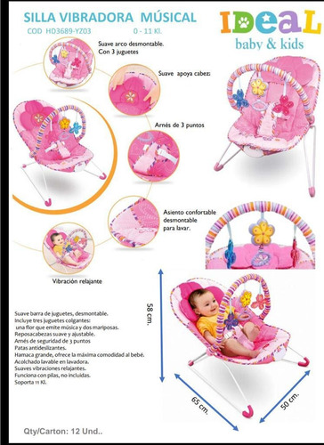 Silla Mecedora Vibradora Musical Fisher Price Como Nueva