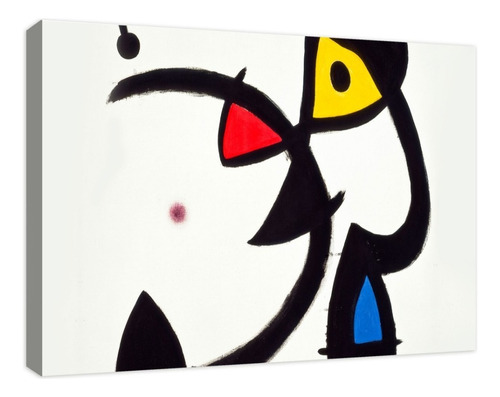 Cuadro Decorativo Canvas Abstracto Joan Miró Con Bastidor