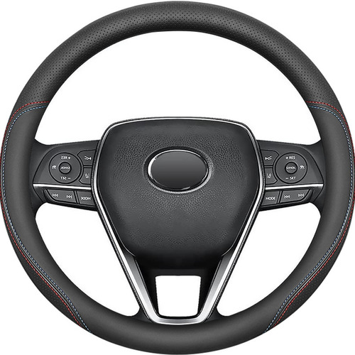 Miduoduo Nappa Premium Leather Car Steering Wheel 15 Red