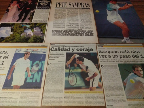 (aa099) Pete Sampras * Recortes Revistas Clippings (Usado)