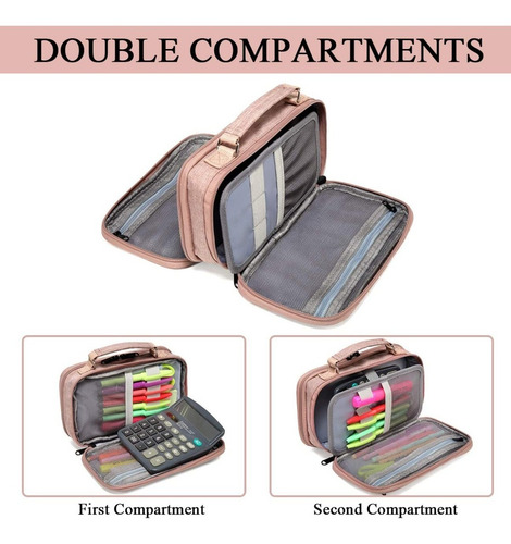 Estuche Escolar Con Compartimientos