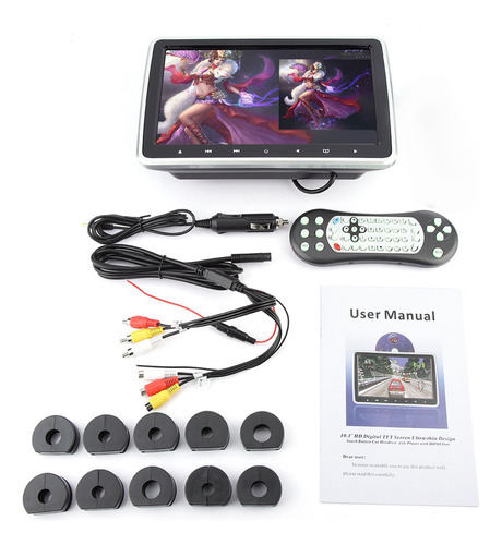 Reproductor De Dvd Para Coche, Tft Hd, De 10.1 Pulgadas, Rep