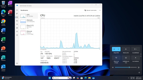 Computadora Escritorio, 8 Gb, Intel I5 3.20 Ghz 480 Ssd Wifi (Usado)