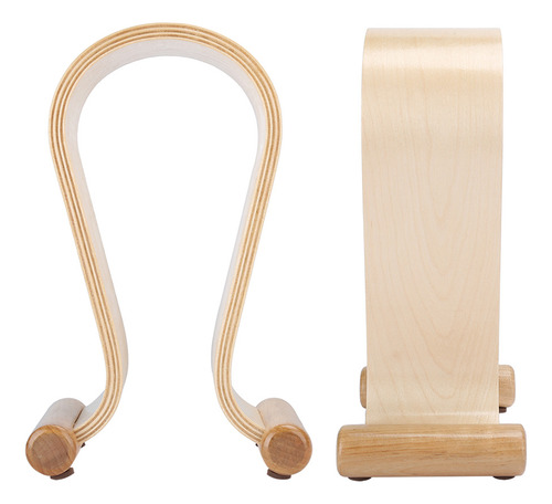 Soporte Para Auriculares En Forma De U, Color Abedul, Madera