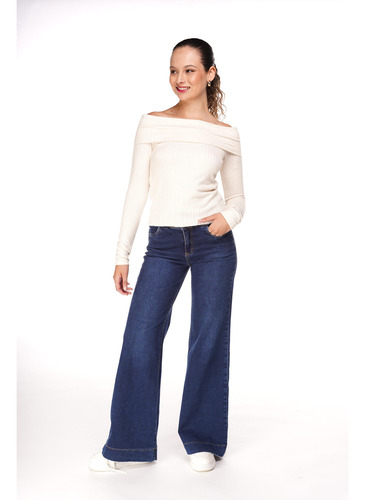 Jeans Mujer Bota Ancha Efesis Jeans Baku Palazzo Pretina Anc