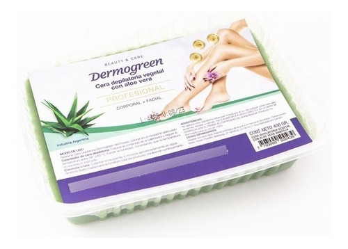 Cera Depilatoria Corporal Facial Con Aloe Vera Pote 400g