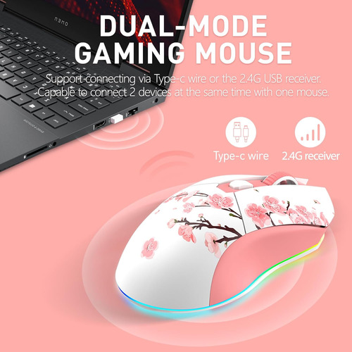 Mouse Ratón Inalámbrico Pc Laptop Notebook Trabajo Gamers