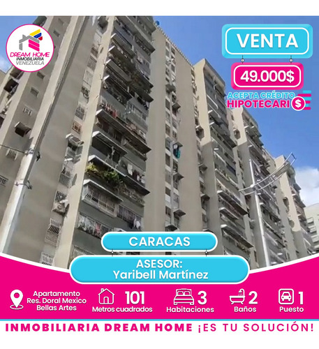 Apartamento En Venta  Res. Doral México, Bellas Artes - Caracas 