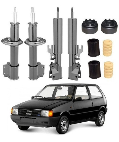 4 Amortecedor+ Kit Suspensão Fiat Uno 91 92 93 94 95 96 97