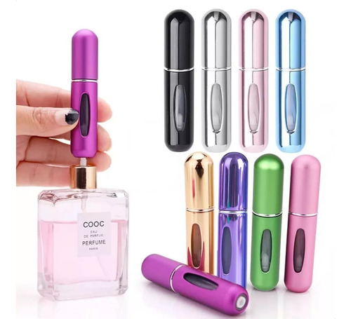 4×mini Atomizador Para Perfume Recargable Capsula Viaje Full