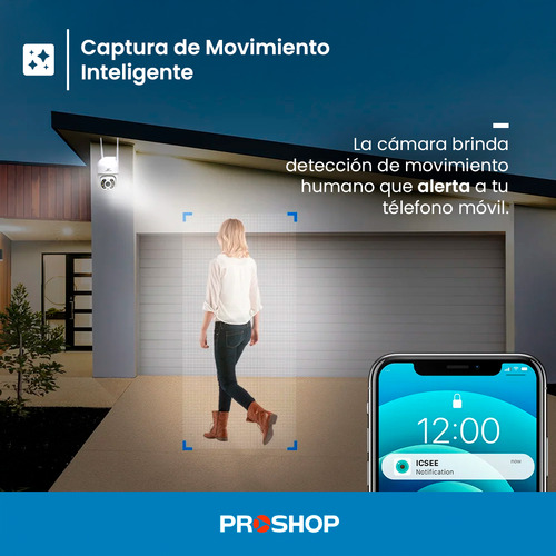 Kit 2 Camaras Seguridad Inalambrica Ip Wifi Motorizadas Hd Blanco