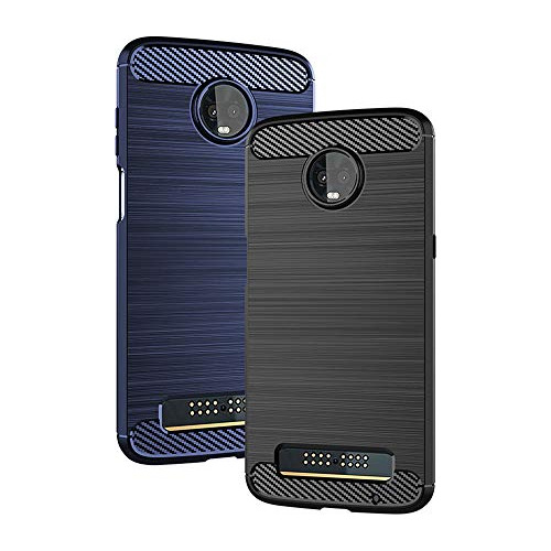 Funda Para Motorola Moto Z3 / Z3 Play Azul Delgada Goma Sili