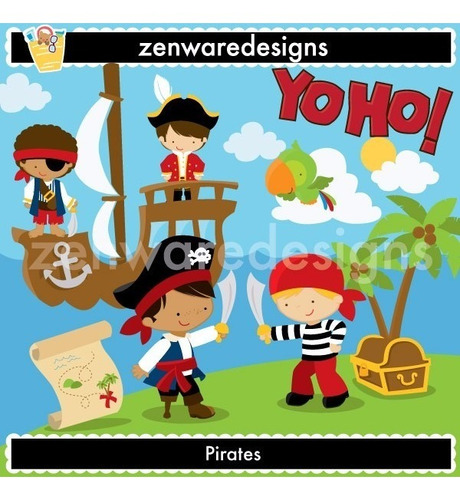 Kit Imprimible Piratas Nenes Imagenes Clipart Cod 9