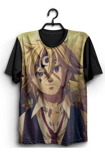 Camiseta Camisa  Anime 7 Pecados Nanatsu No Taizai Ban Elaine Meliodas Escanor Otaku Nerd Manga 1