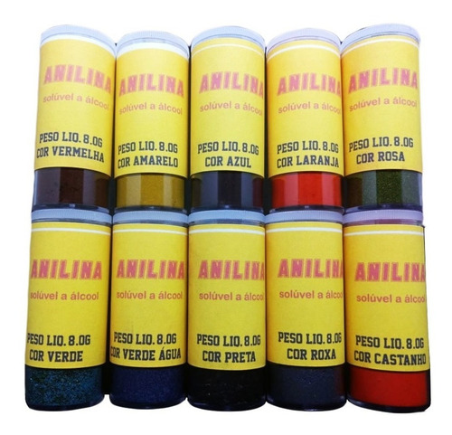 Imagem 3 de 10 de Kit 02 Anilinas A Àlcool Em Pó Artesanato Madeira Gesso