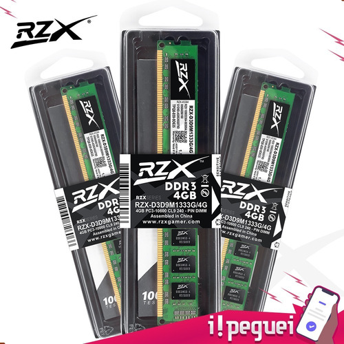 Imagem 5 de 7 de Memória Ram Rzx 4gb Ddr3 1333mhz Cl9 1.5v Original Desktop