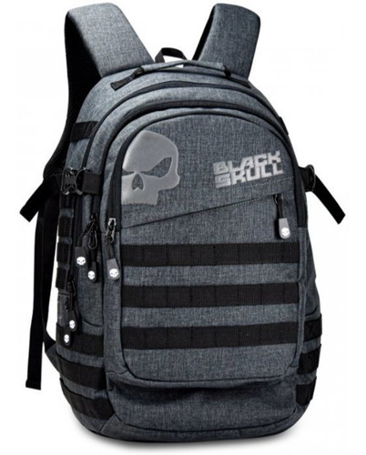Mochila Black Skull Reinforced Notebook Youth G Back