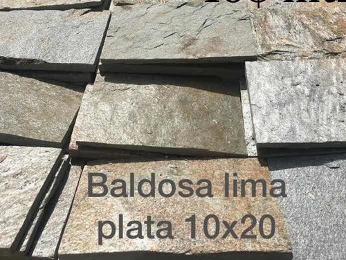Baldosas Lima Plata 10 X 20 - Piedra -mar Azul - Tablilla
