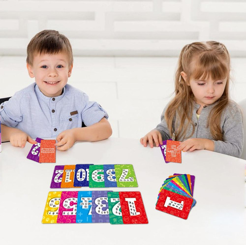 Math Flash Cards Educational Kids Toys Math Game 52 Pieces P