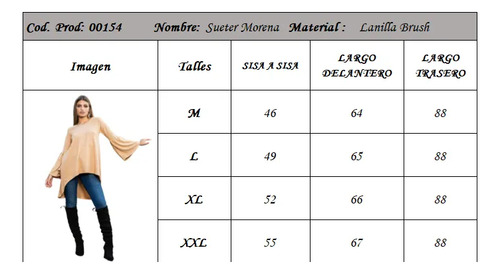 Sueter Maxi Morena De Invierno Para Mujer