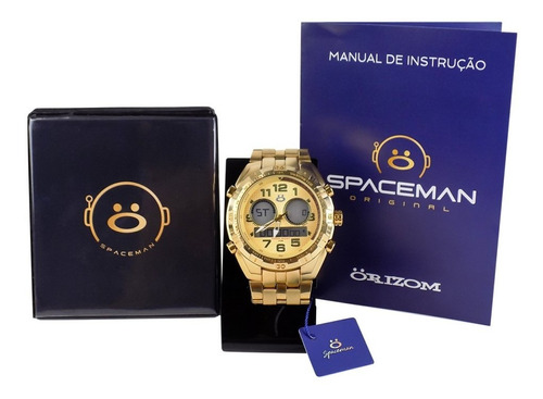 Relógio Masculino Spaceman Analógico + Caixa Premium Rospd23