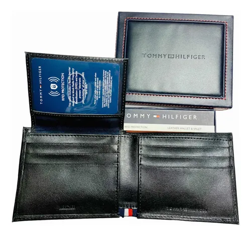 Cartera tommy hilfiger piel negra new arrivals