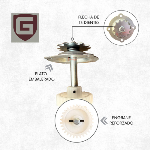 Transmisión Flecha Engrane Para Motor Guardian 215 - 228