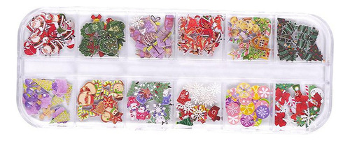 ! Pegatinas De Uñas De Navidad, 1 Caja 12 Rejillas Muñeco De