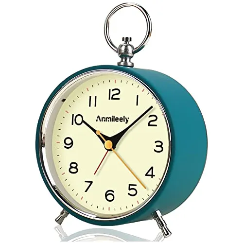 Reloj Despertador Analógico Silencioso Funcion Sleep 11cm