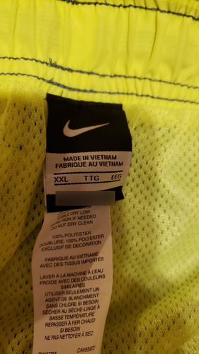 Imagen 3 de 5 de Pantaloneta De Baño Nike Amarillo Y Gris Xxl ( 1297 )oferta