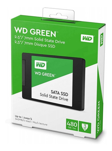 Disco sólido SSD interno Western Digital WD Green WDS480G2G0A 480GB verde
