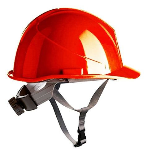 Casco De Seguridad Rojo Ingeniero Obra Con Barbuquejo