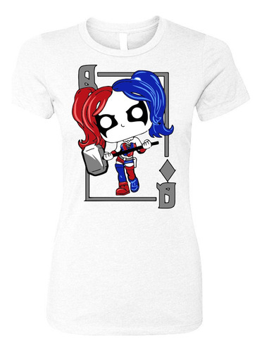 Camiseta Harley Quinn Joker Villan Femenina Serie White Dama