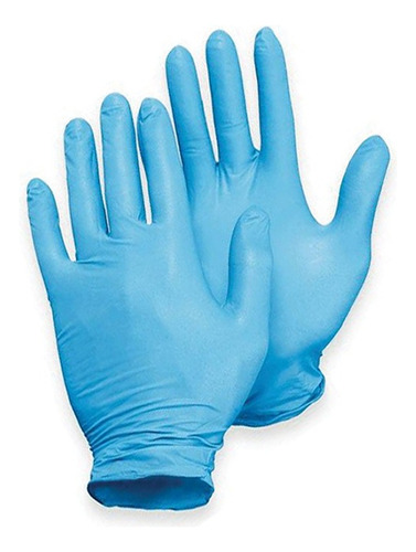 Guantes De Nitrilo Sani Guard 2 X 100 Und Azules Talla M Color Azul Claro